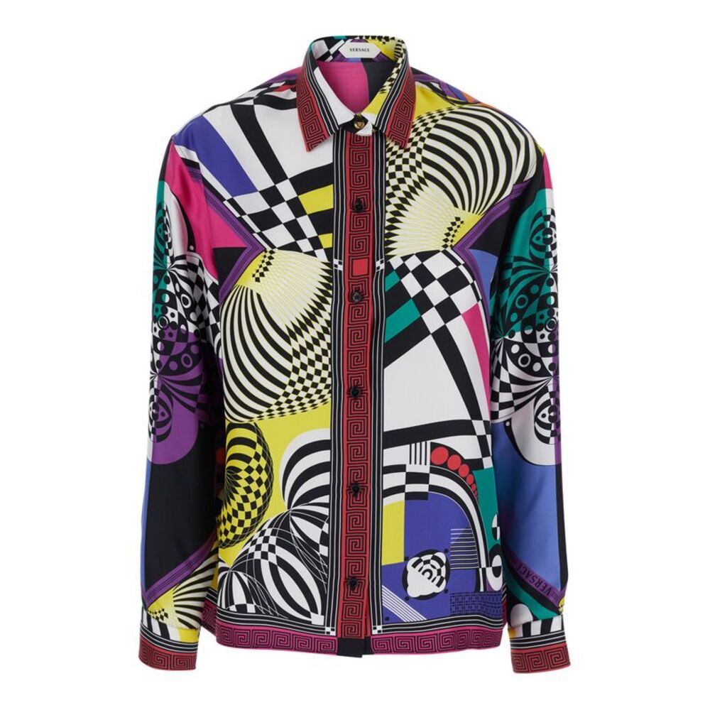 Versace Women Shirt With Multicolor Scarf Print For Men